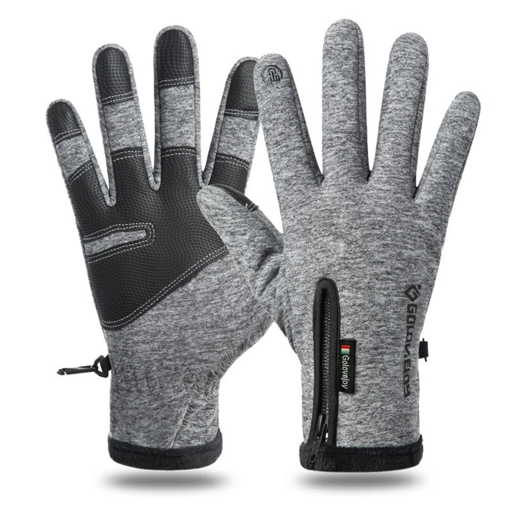 Motorcycle Gloves Winter Thermal Fleece Lined Winter Cold-proof Full Finger Military Glove Waterproof Riding Accesso
