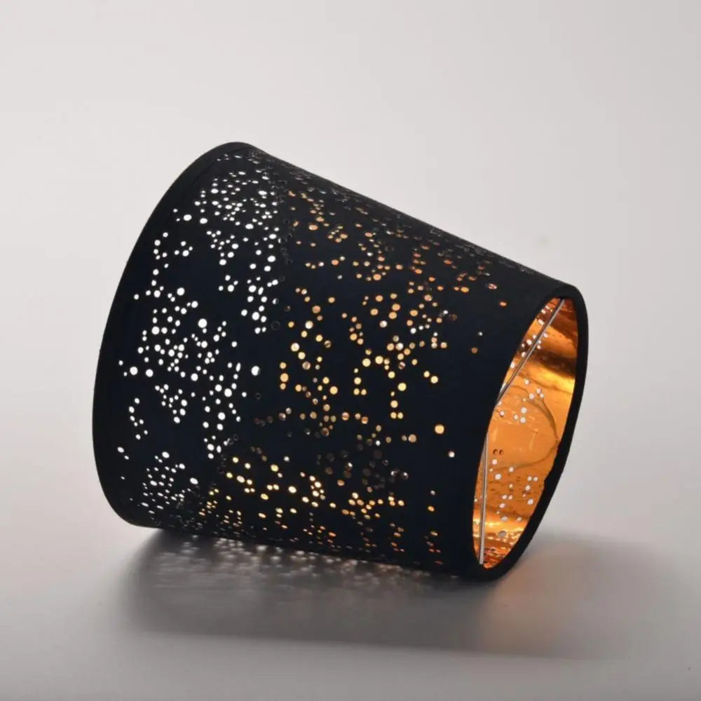 Reusable Cloth Lamp Shade Hollow-Out Ambience Protective Clip Bulb-Lampshade Light Fittings Internal Golden Lampshades Home