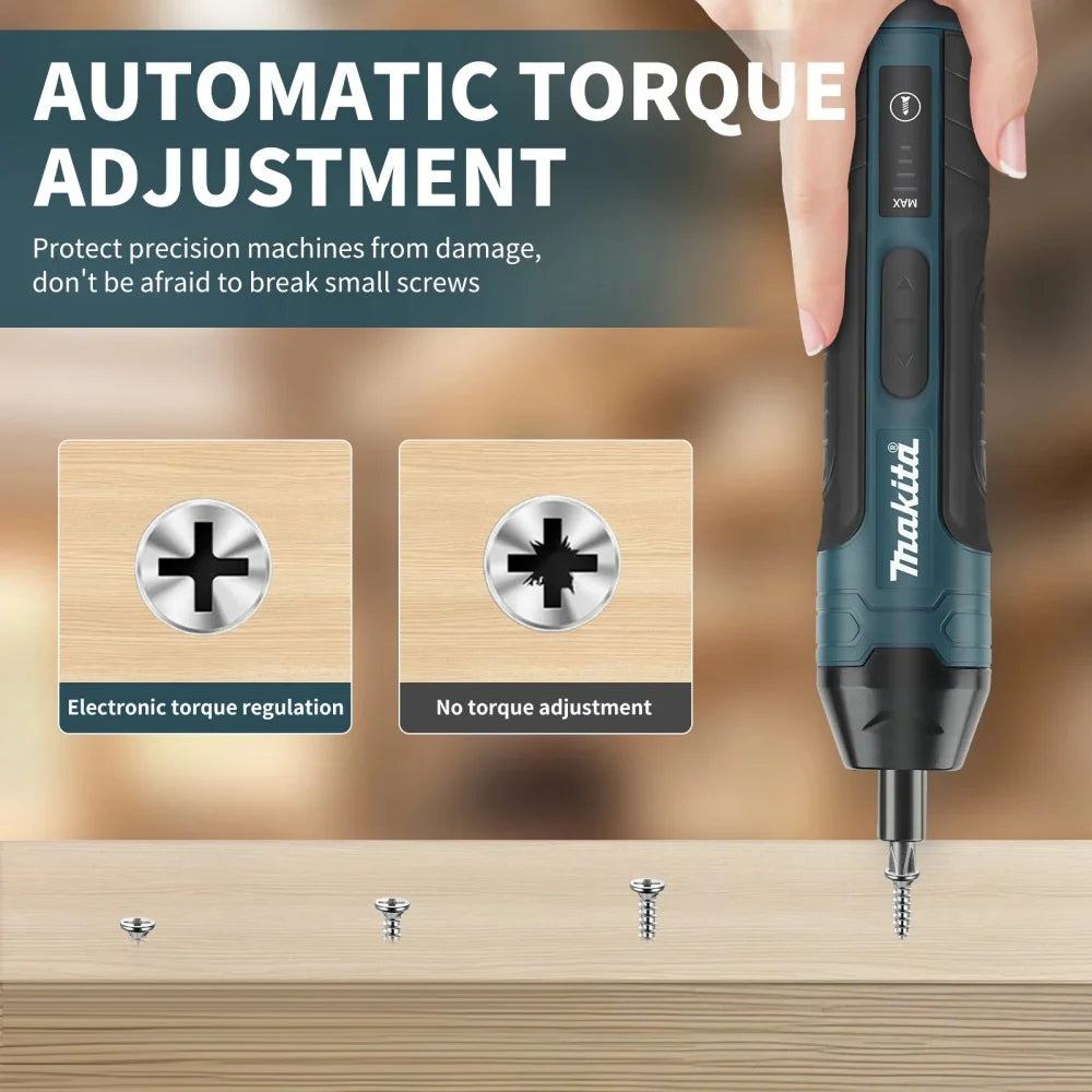 Makita Cordless Electric Screwdriver 1300mah Rechargeable Adjustment Power Drill Multi-function Disassembly Torque Repair Tools