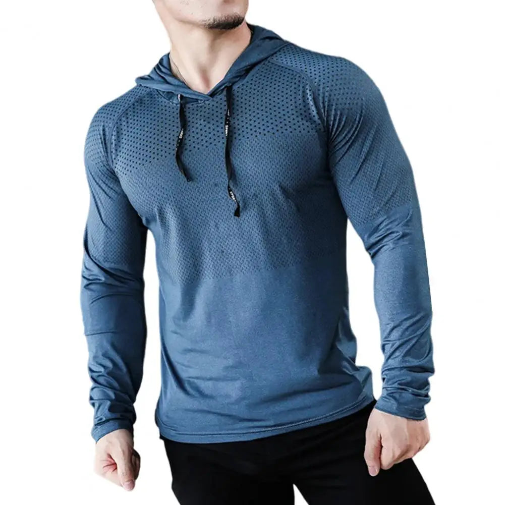 Running Jacket Hoodie Men Sportswear Hooded Hoody Workout Training Pullover Athletic Tracksuirt Gym Fitness Sport Sweatshirt Men