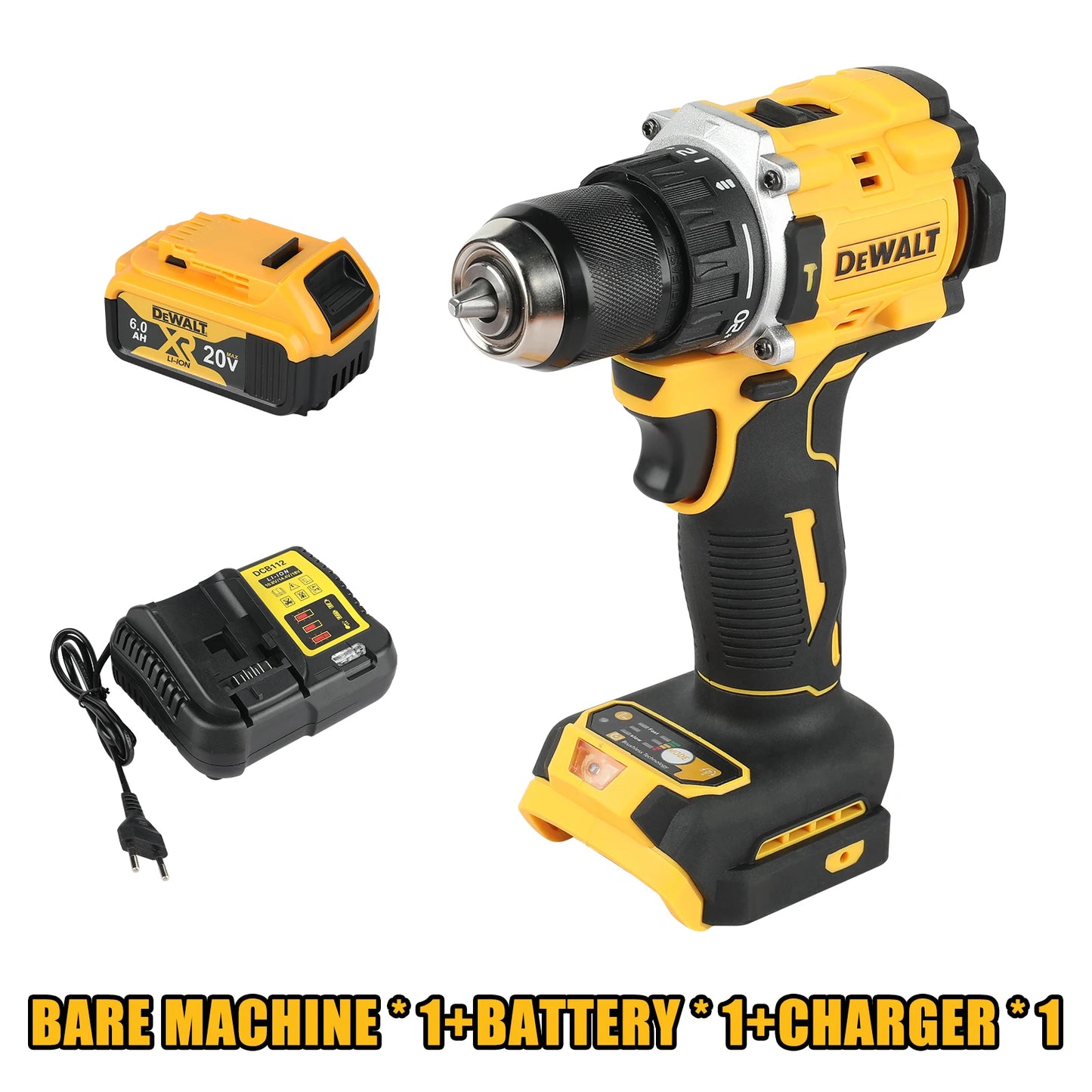 DEWALT DCD805 Cordless Drill 20V Power Tool Brushless Impact Drill Cordless Electric Screwdriver, Home DIY Power Tool
