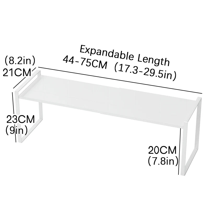 Kitchen Storage Rack under the Sink Cabinet Layered Rack Countertop Desktop Retractable Cabinet Dish Storage Rack Home