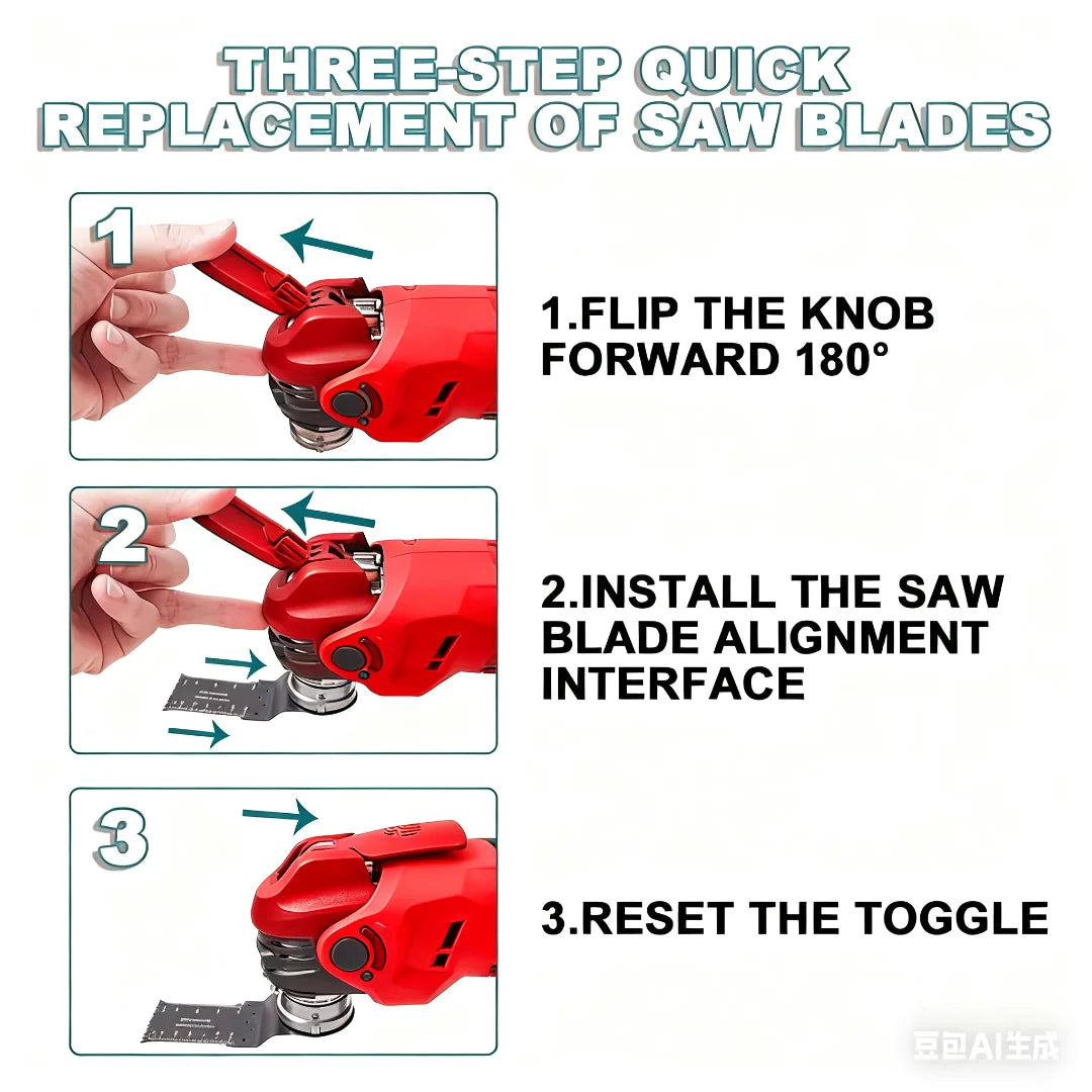 For Milwaukee M18 Battery 5-Speed Brushless Oscillating Multi Tools Cordless Electric Saw Shovel Cutting Power Tool