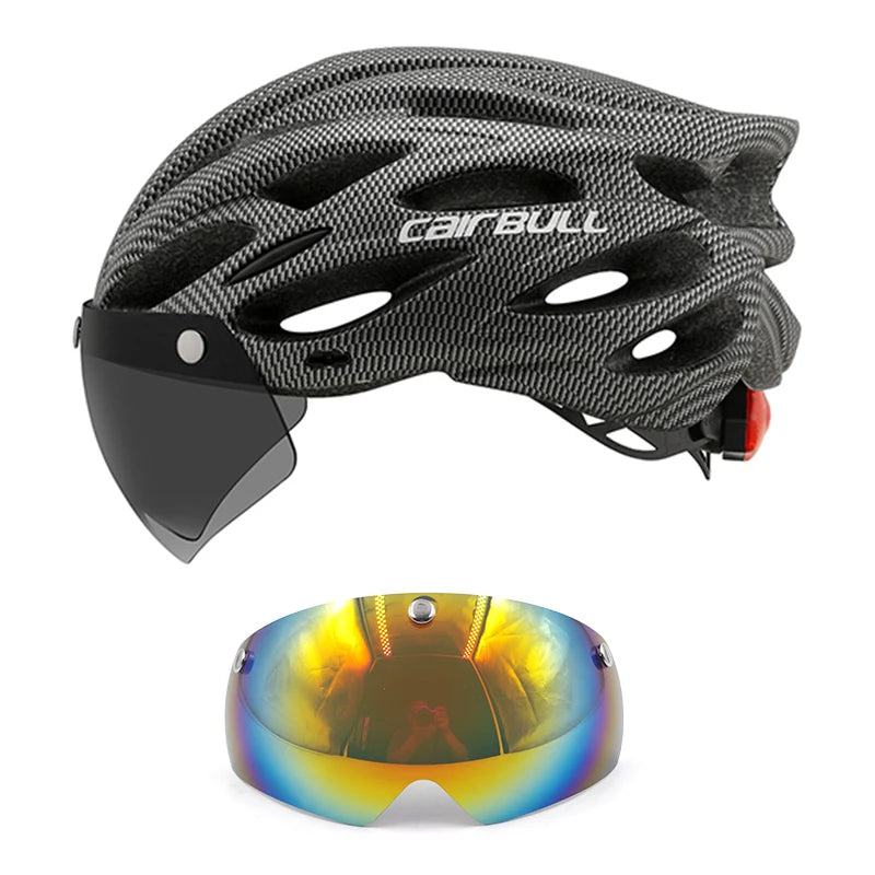 Cycling Helmet Light Road Mtb Mountain Bike Bicycle Led Helmet L for Men Women Visored Bicycle Helmet Casco Accesorios