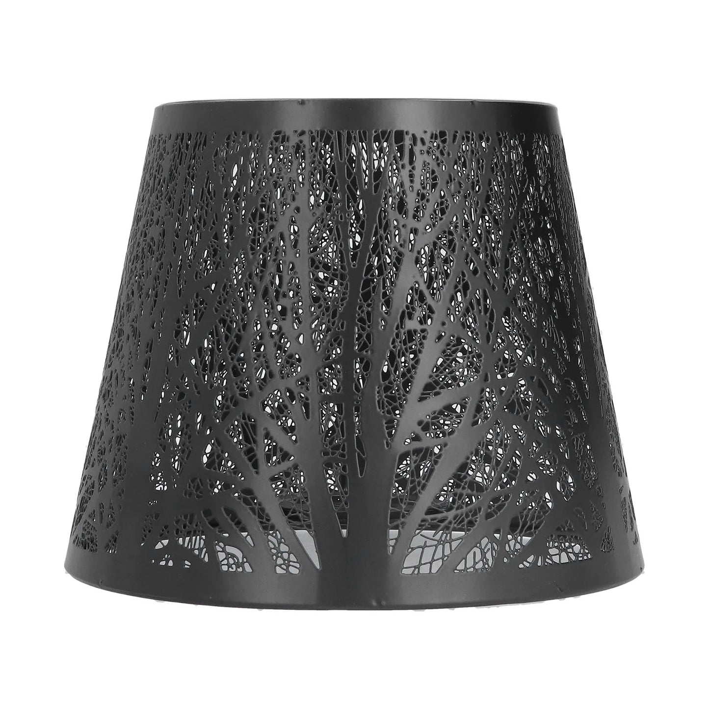 E27 E26 Lampshade Modern Style Wrought Iron Carved Forest Tree Shaped Mini Lamp Shade Cover for Table Lamp Bedroom Bedside Decor