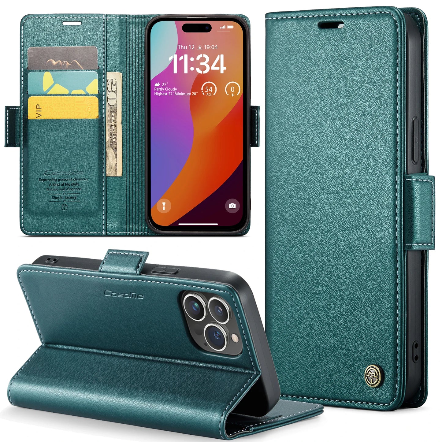 Iphone 16 Pro Max Case Iphone 15 13 14 12 11 Pro Max SE X XR XS 8 7 6 6S Plus Card holder Wallet cover With Leather Phone Case