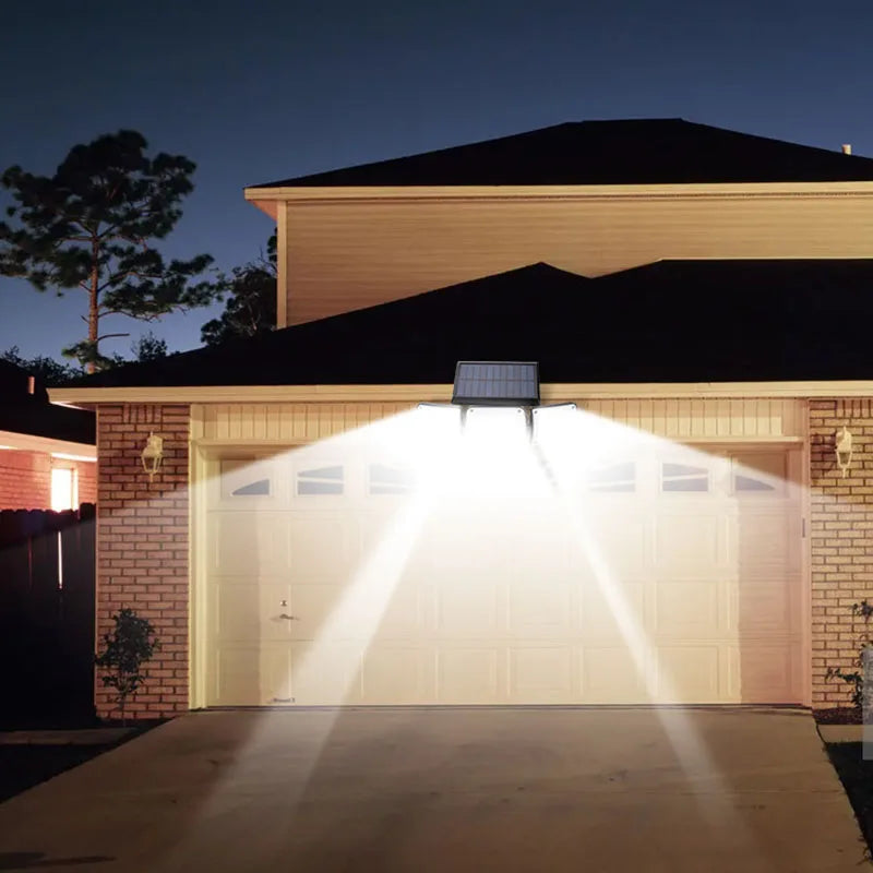 Solar Outdoor Wall Lights With Motion Sensor Waterproof Security 3 Modes Flood Wall Lighting