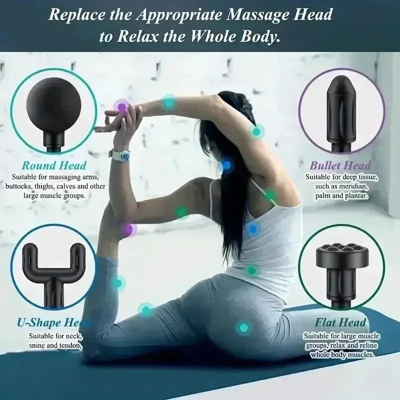 USB Mini Massage Gun – Portable Vibrating Fascia Massager