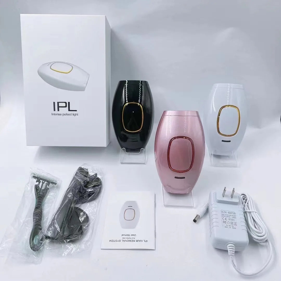 Painless IPL Laser Hair Removal Handset for Face & Body Permanent Hair Remover