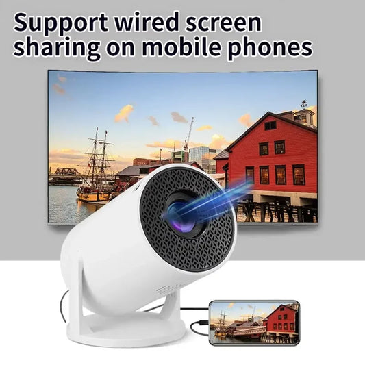 Mini Wi-Fi LED Projector1080P  Portable Home TheaterWireless Screen Mirroring Compact HD Projector for BedroomOfficeOutdoor Use