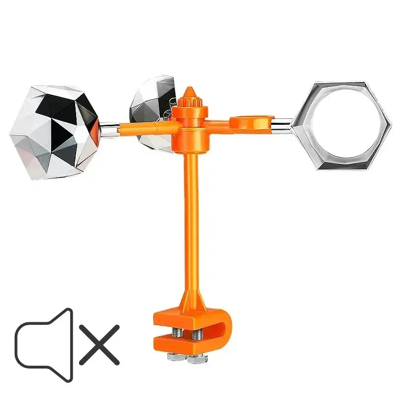 Solar Bird Repeller Ultrasonic 360° Rotating Reflective Pest Repeller for Garden Yard Farm Eco Friendly Outdoor