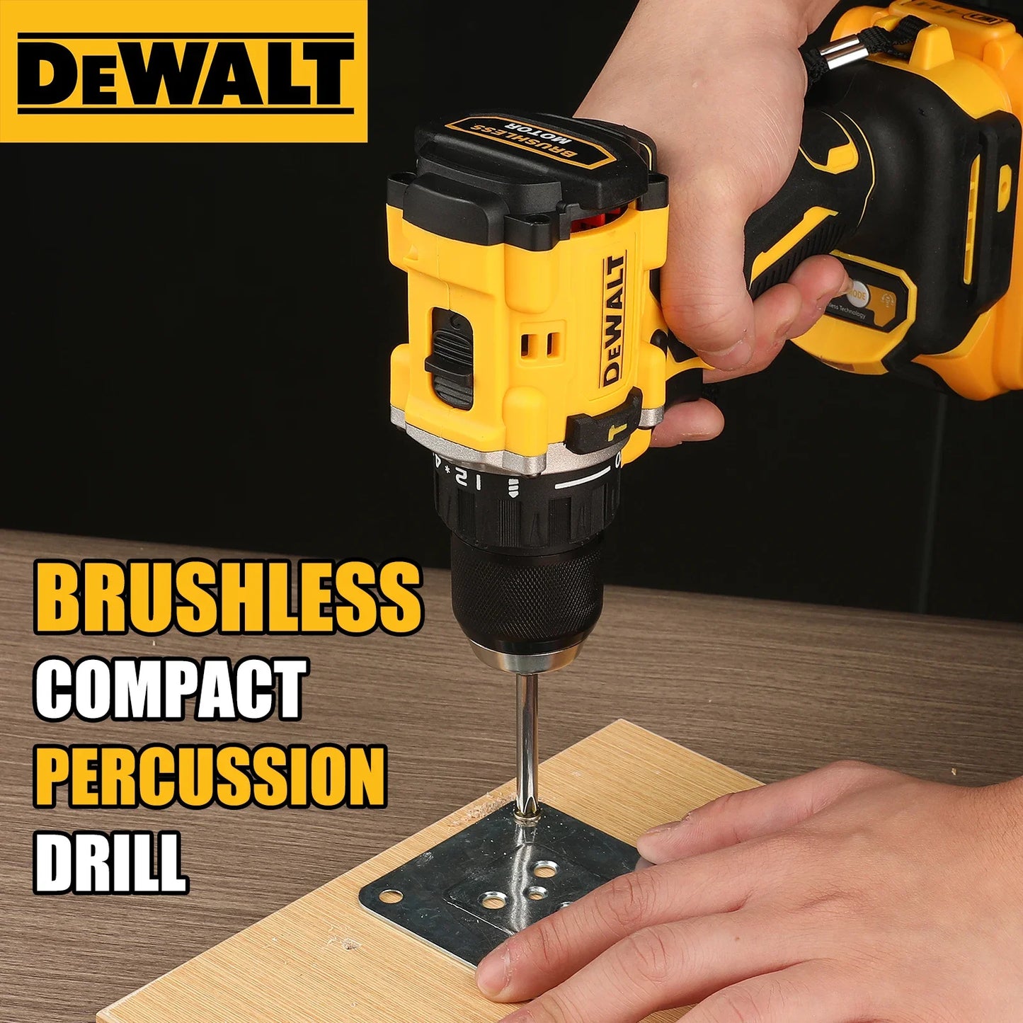 DEWALT DCD805 Cordless Drill 20V Power Tool Brushless Impact Drill Cordless Electric Screwdriver, Home DIY Power Tool