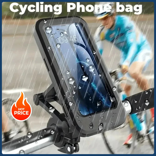360° Rotatable Waterproof Mobile Phone Holder for Motorcycles & Bicycles