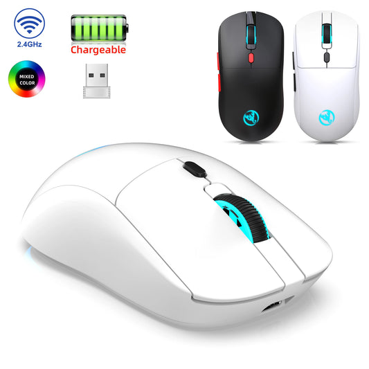 Rechargeable 2.4G Wireless Mouse – 3600 DPI, RGB Lighting, Ergonomic
