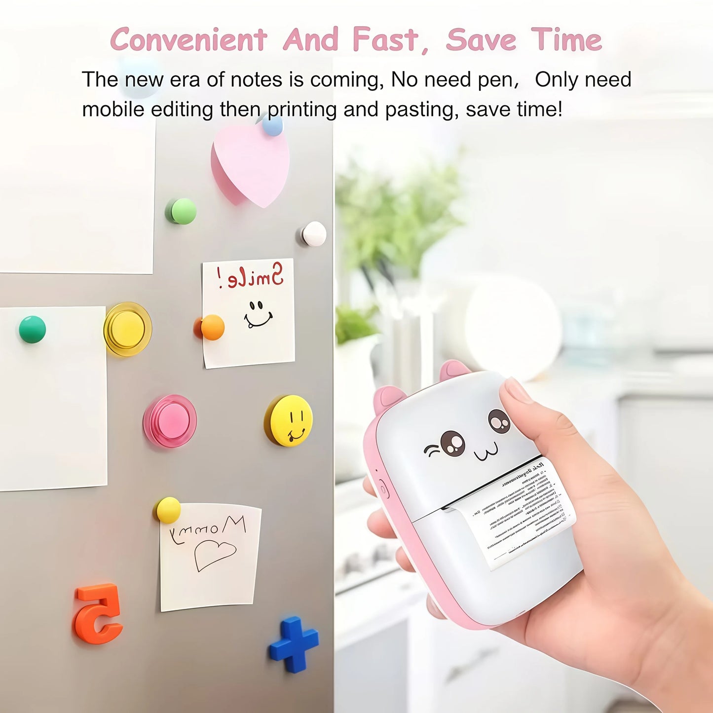 [Portable Mini Printer Set] Multifunctional Portable Mini Printer Set, Optional with Thermal Paper, Self-Adhesive Stickers