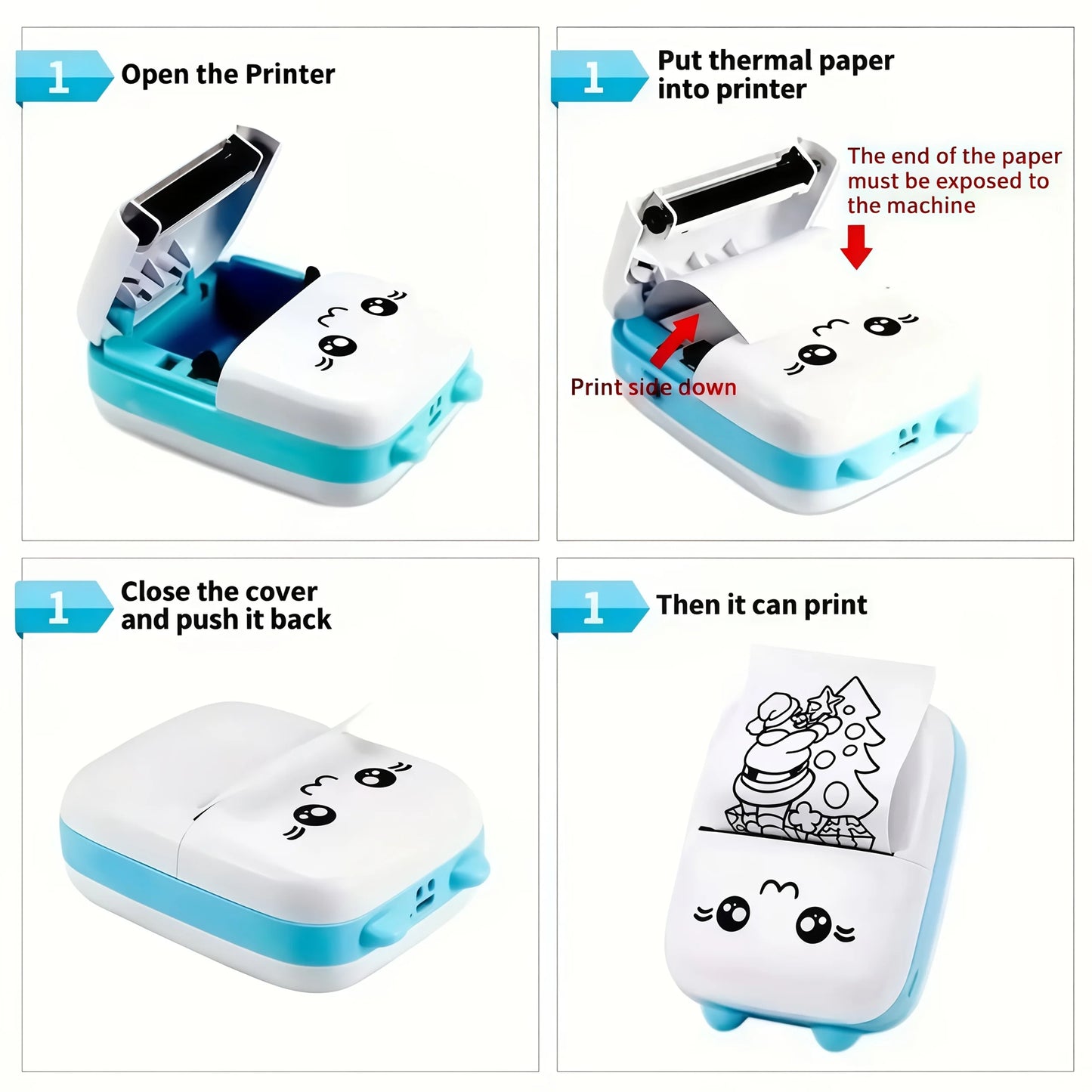 [Portable Mini Printer Set] Multifunctional Portable Mini Printer Set, Optional with Thermal Paper, Self-Adhesive Stickers