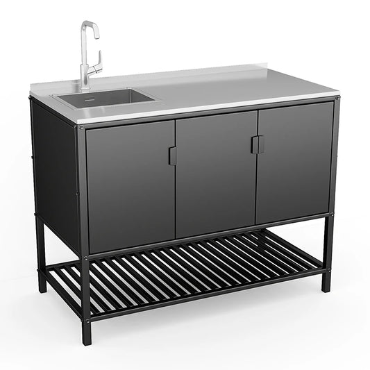 Custom Outdoor Kitchen Cabinets Steel Design for Home Use with Sink