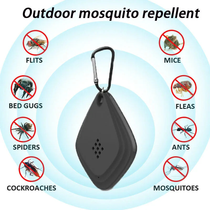 Ultrasonic Mini Mosquito Repellent,Pet Collar Anti Mosquitoe Electronics,USB Rechargeable Drive Out Bugs Spider for Camping