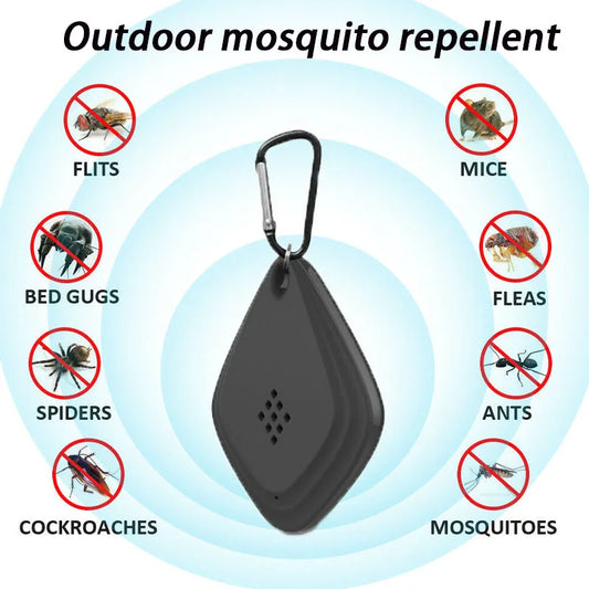 Ultrasonic Mini Mosquito Repellent,Pet Collar Anti Mosquitoe Electronics,USB Rechargeable Drive Out Bugs Spider for Camping