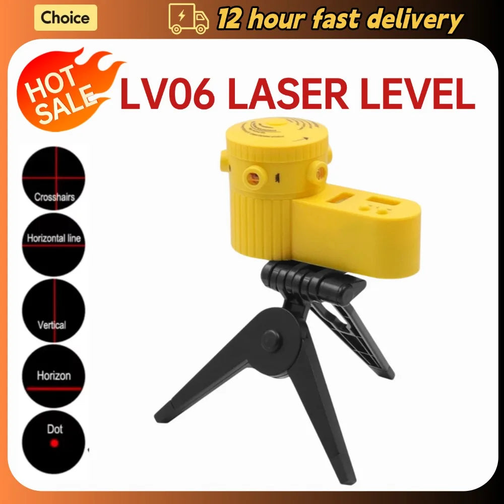 4-in-1 Laser Level Ruler – Horizontal & Vertical Measuring Tool with Tripod