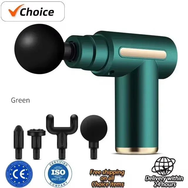 USB Mini Massage Gun – Portable Vibrating Fascia Massager