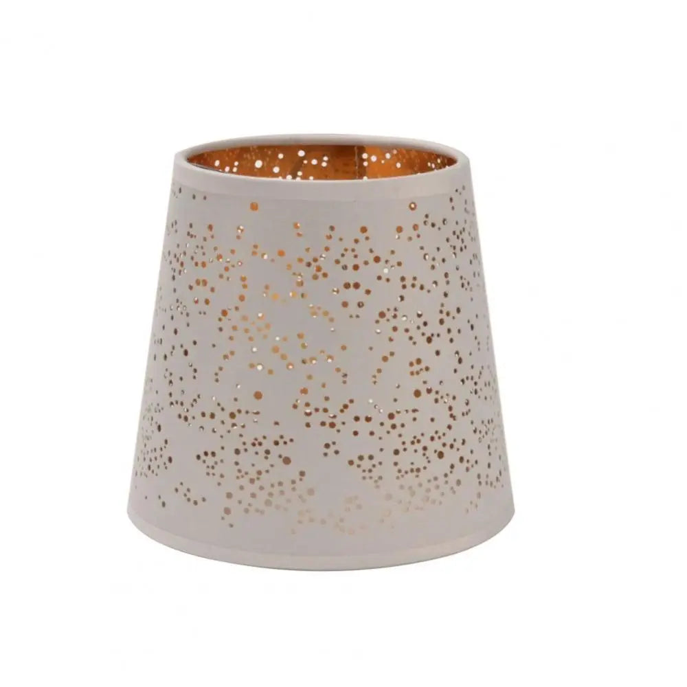 Reusable Cloth Lamp Shade Hollow-Out Ambience Protective Clip Bulb-Lampshade Light Fittings Internal Golden Lampshades Home
