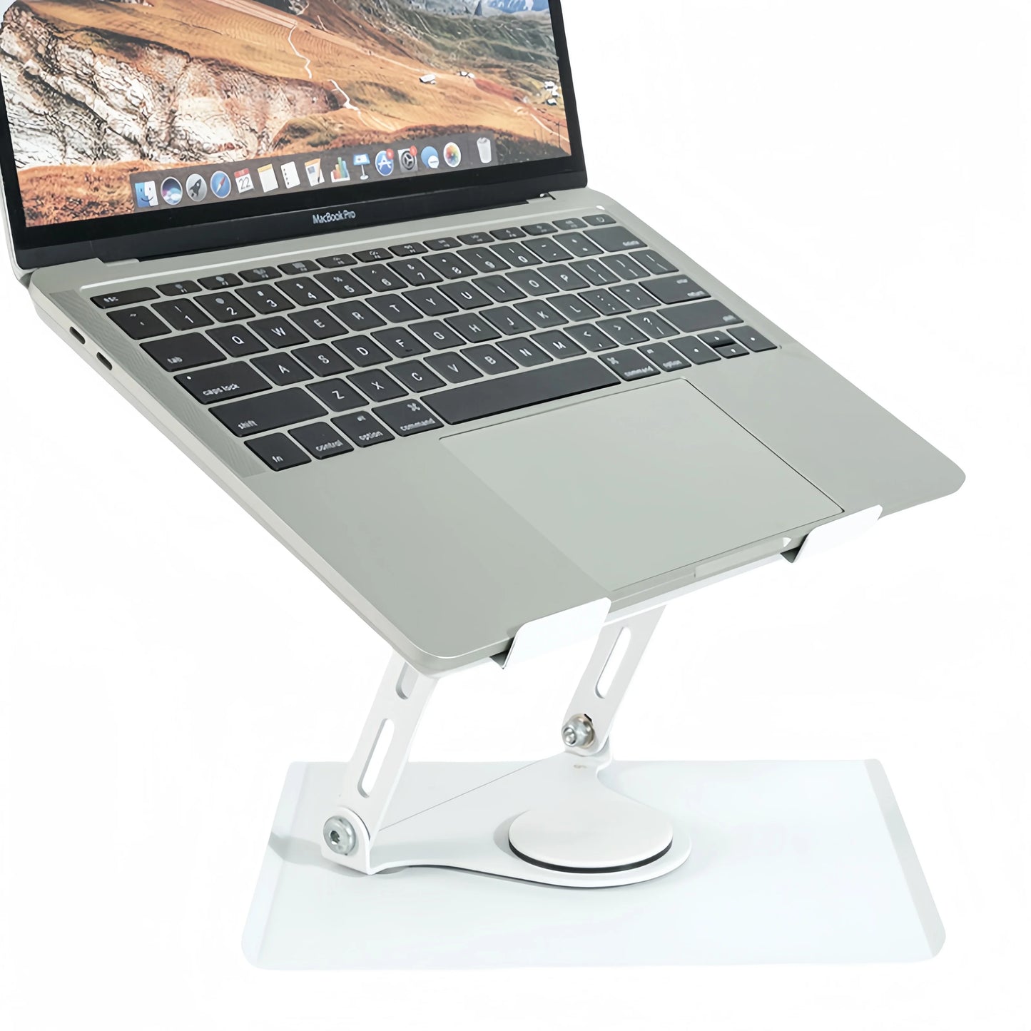Metal Adjustable Laptop Stand 360° Rotating Foldable Holder with Cooling Fans USB