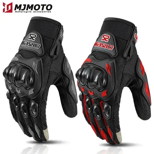 Motorcycle Riding Gloves Full Finger Breathable Non-Slip Motocross Racing Touchscreen Biker Resistant Glove for Men Women