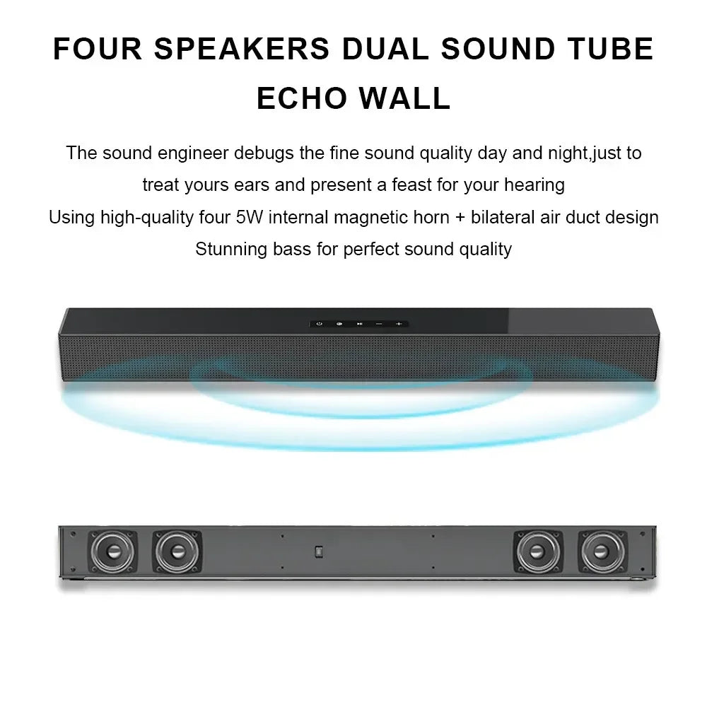 Wireless Bluetooth Sound bar Speaker Wired Wireless Surround Stereo Home Theater TV Projector System Super Power Sound Speaker