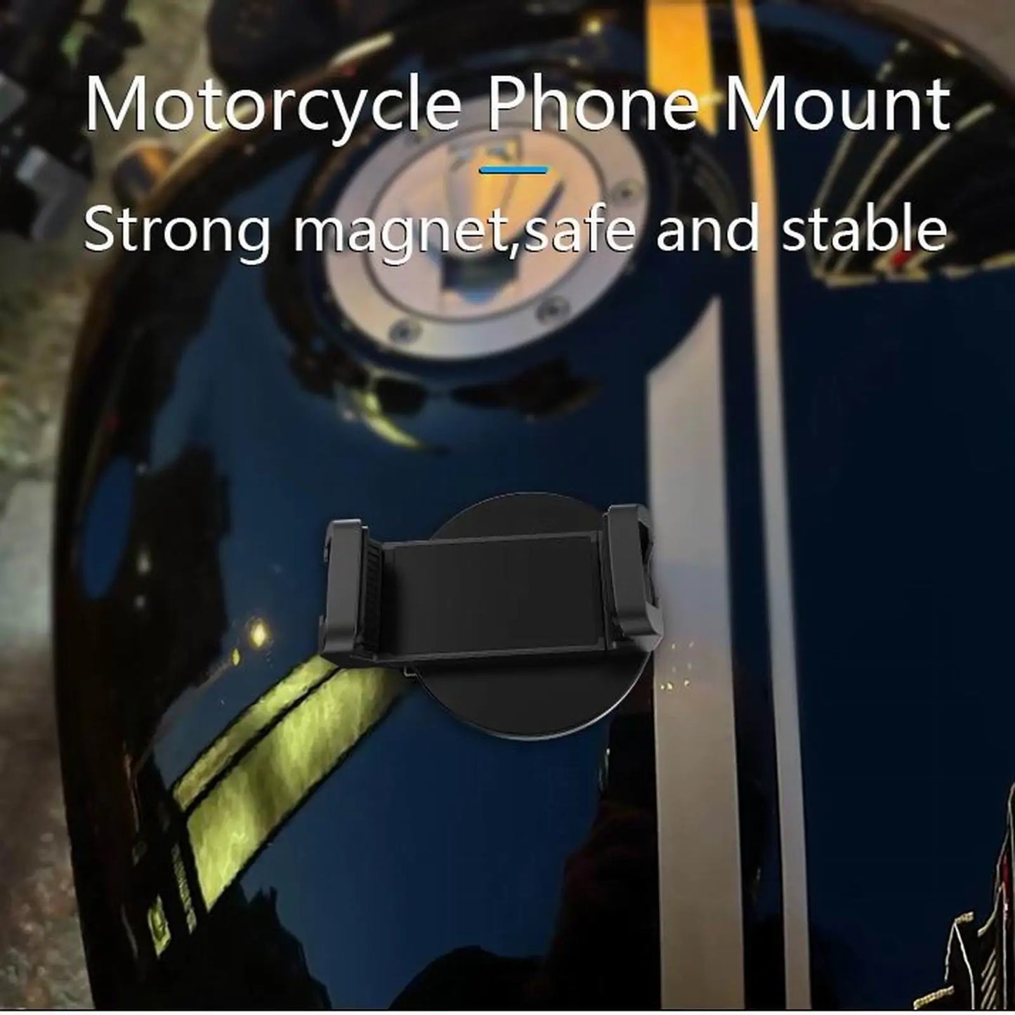 Magnetic Phone Holder Strong Base Clamp for Gym, Treadmill, Motorcycle & Travel