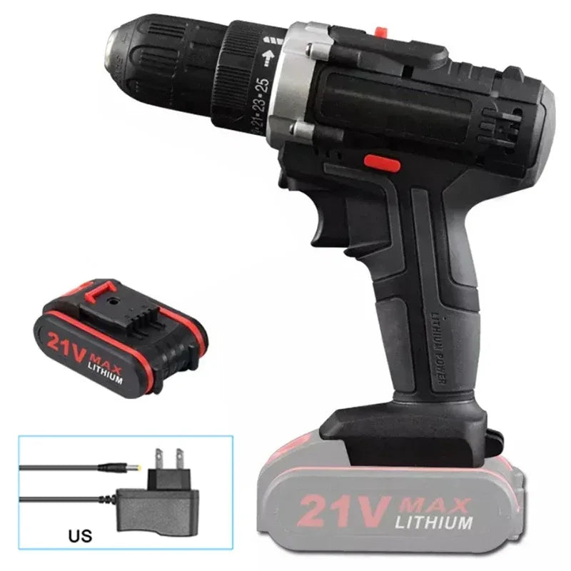21V Electric Impact Cordless curtain High-power Lithium Battery Wireless Rechargeable Hand driver Home DIY Electric Power Tool