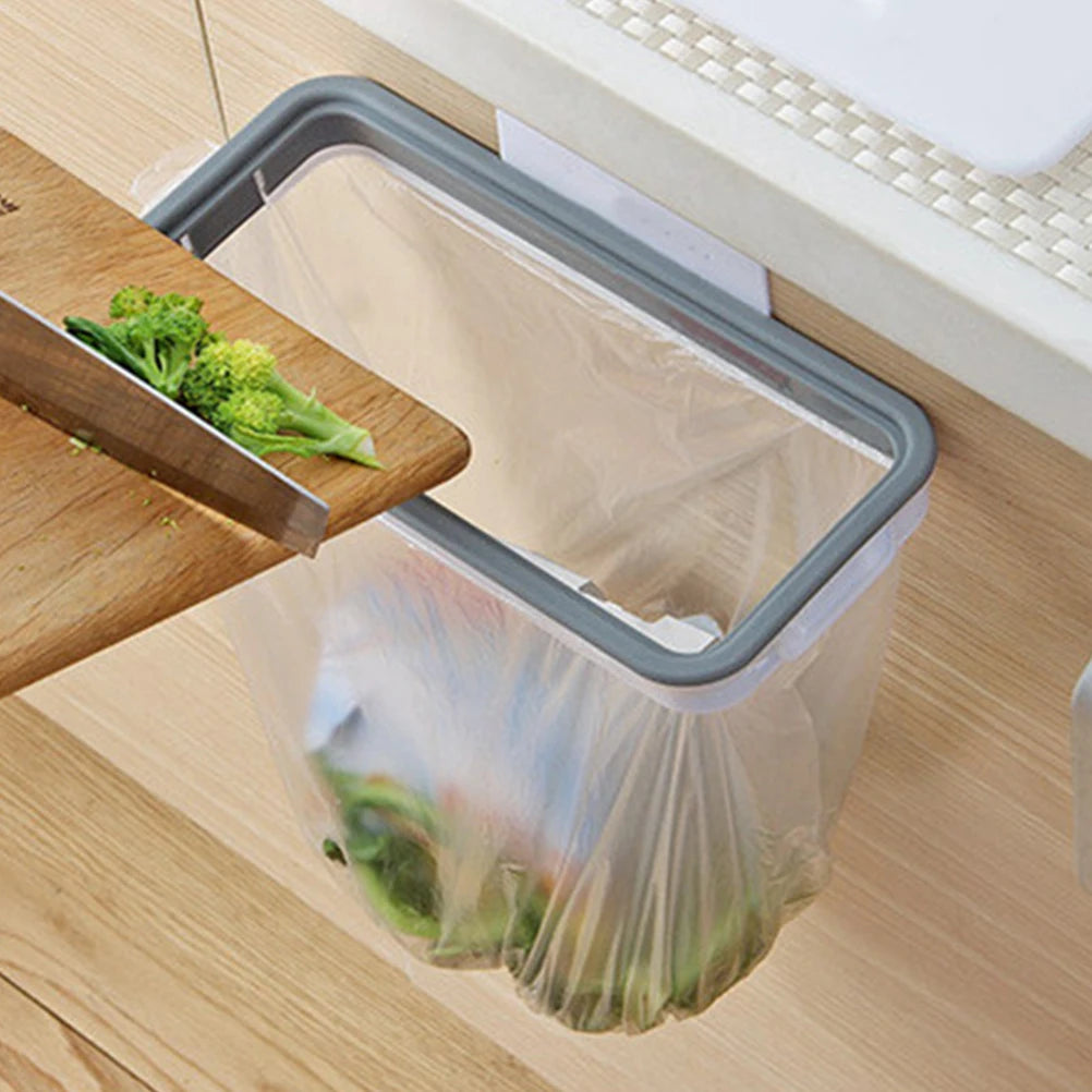 Door Back Garbage Bag Holder Cabinet Garbage Rack Door Back Trash Holder Space Saving Hanging Storage Kitchen Laundry Room Use
