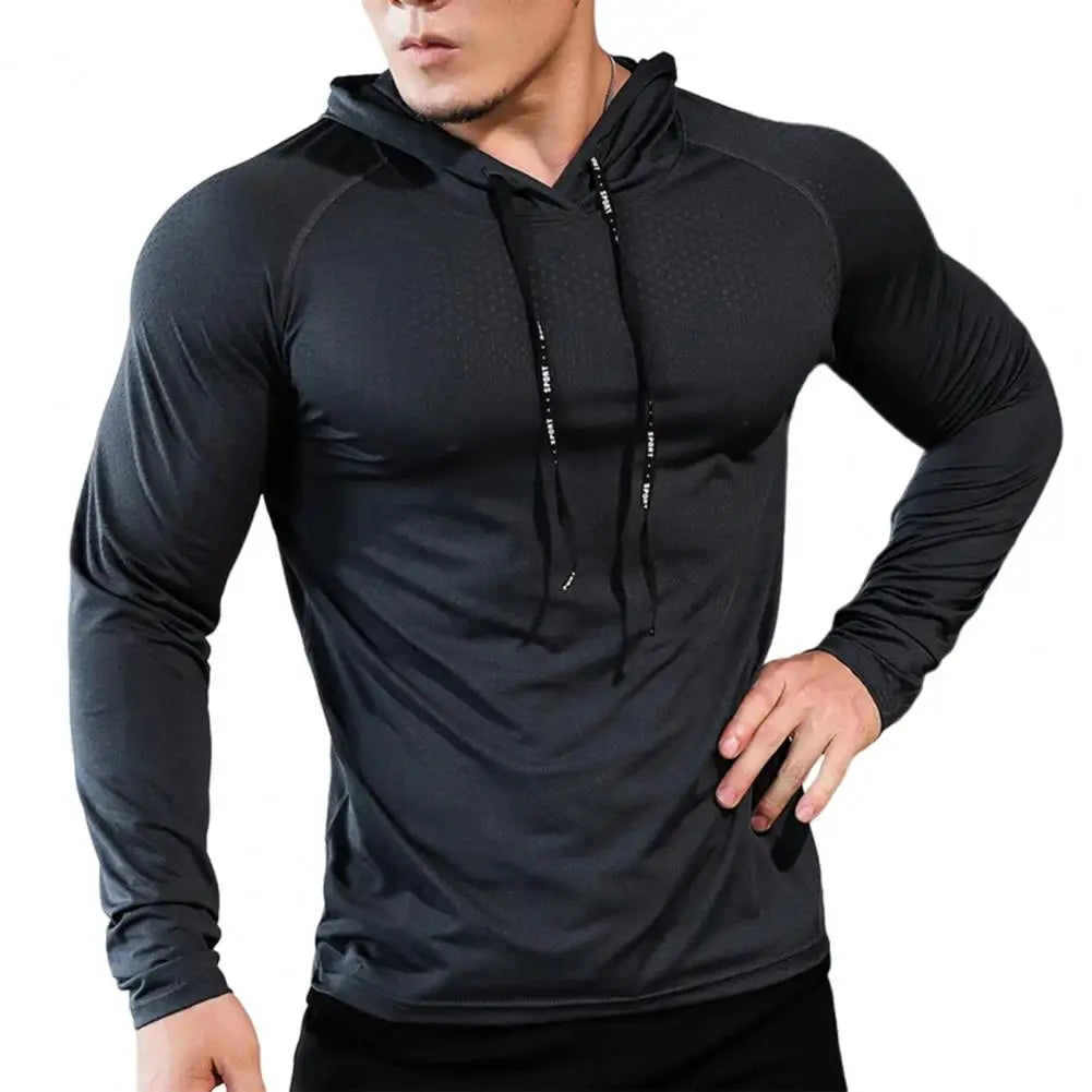 Running Jacket Hoodie Men Sportswear Hooded Hoody Workout Training Pullover Athletic Tracksuirt Gym Fitness Sport Sweatshirt Men