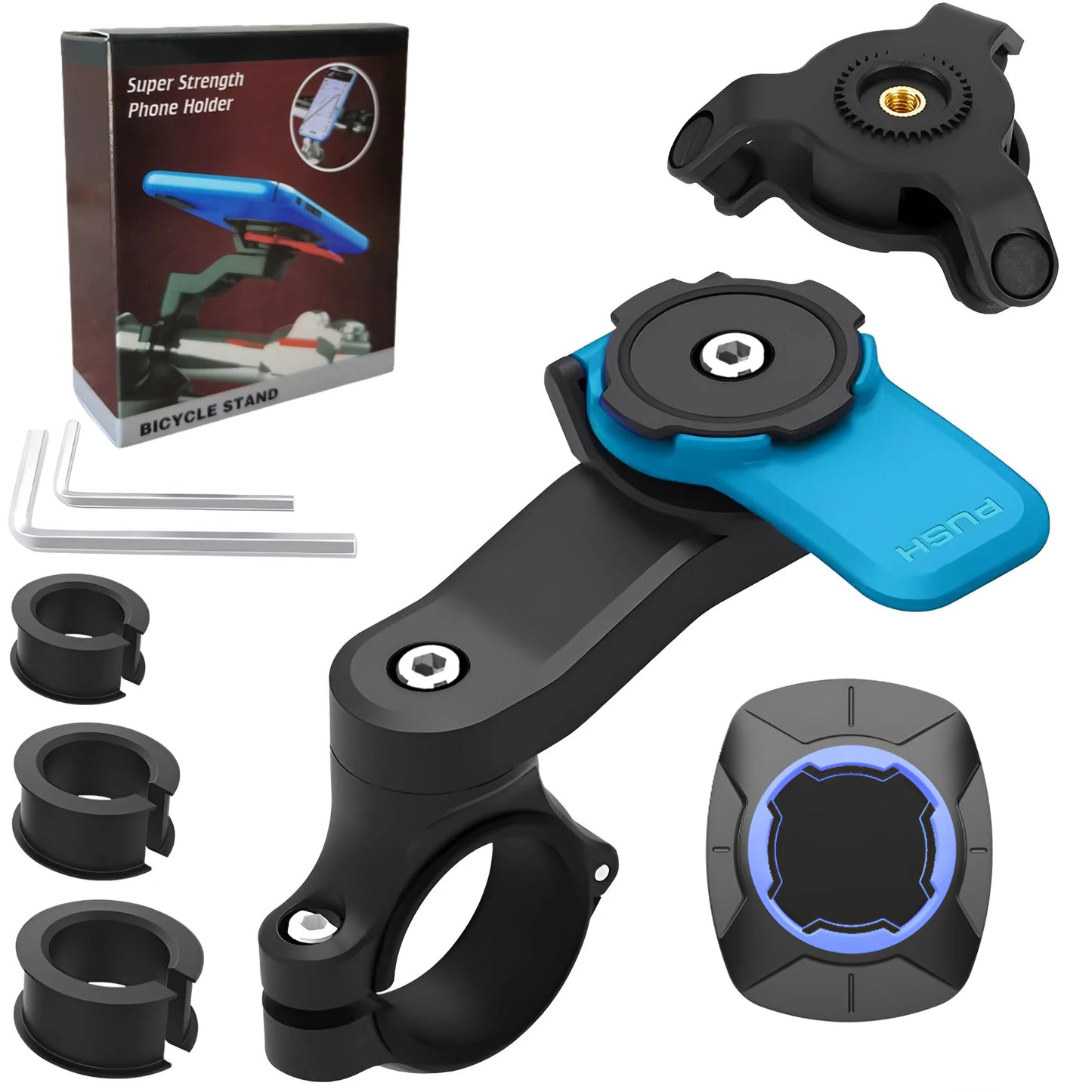 Motorcycle Phone Mount  Bicycle Cell Phone Holder Anti-Shake Bike Cell Phone Holder with Vibration Dampener  Bicycle Accessories