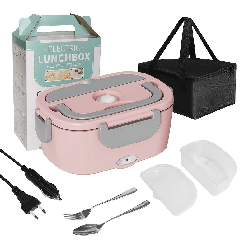 Electric Lunch Box – Portable Food Warmer with Stainless Steel Meal Tray