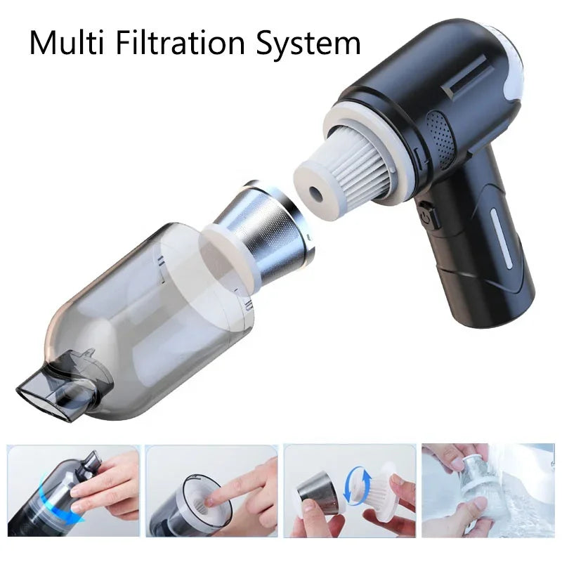 Wireless Rechargeable Pet Hair Vacuum 39000Pa Pro-Grade Grooming Tool for Cats Dogs with Anti-Tangle Tech Household Car Use