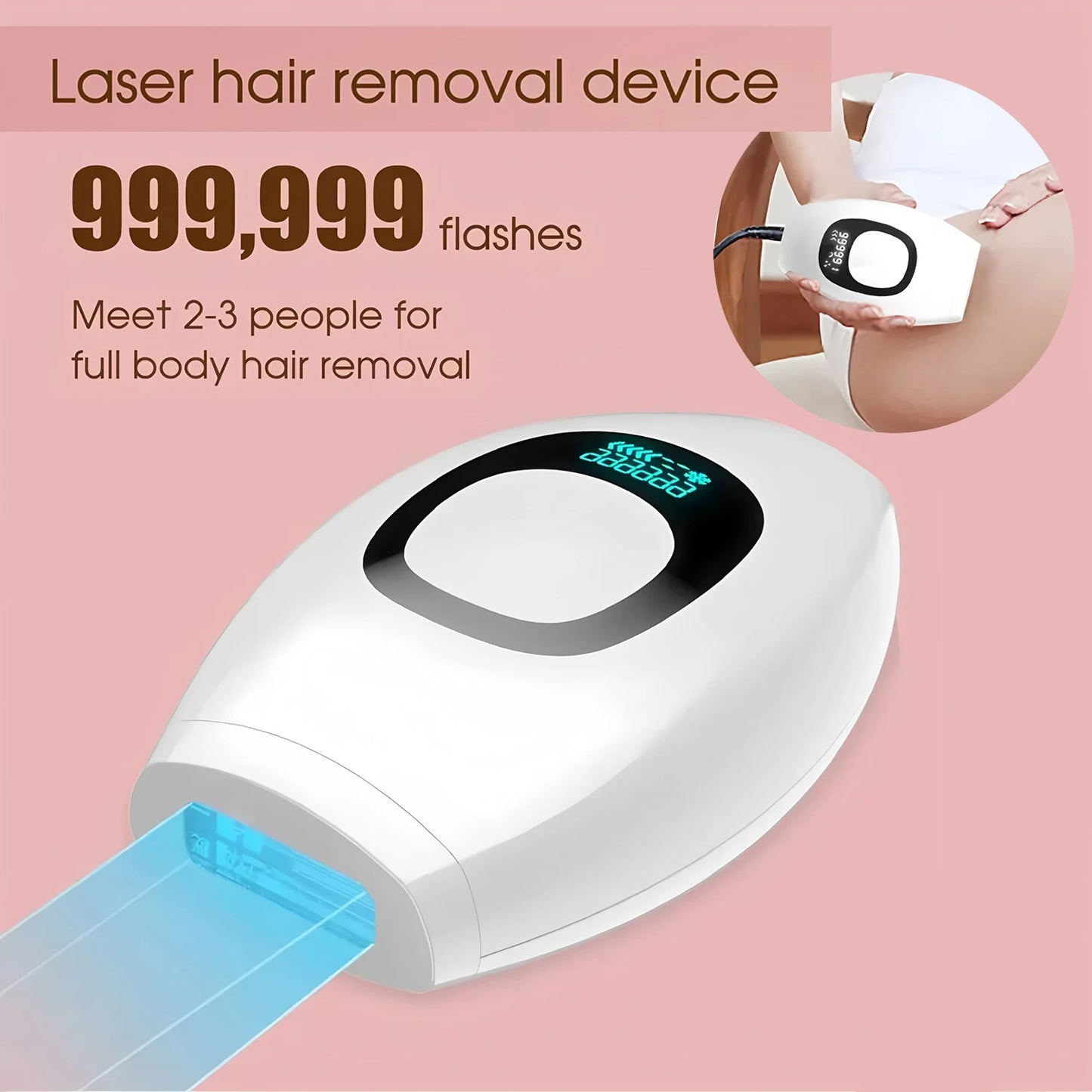 Electric IPL Laser Hair Removal Handset Professional Painless Depilator for Home Use