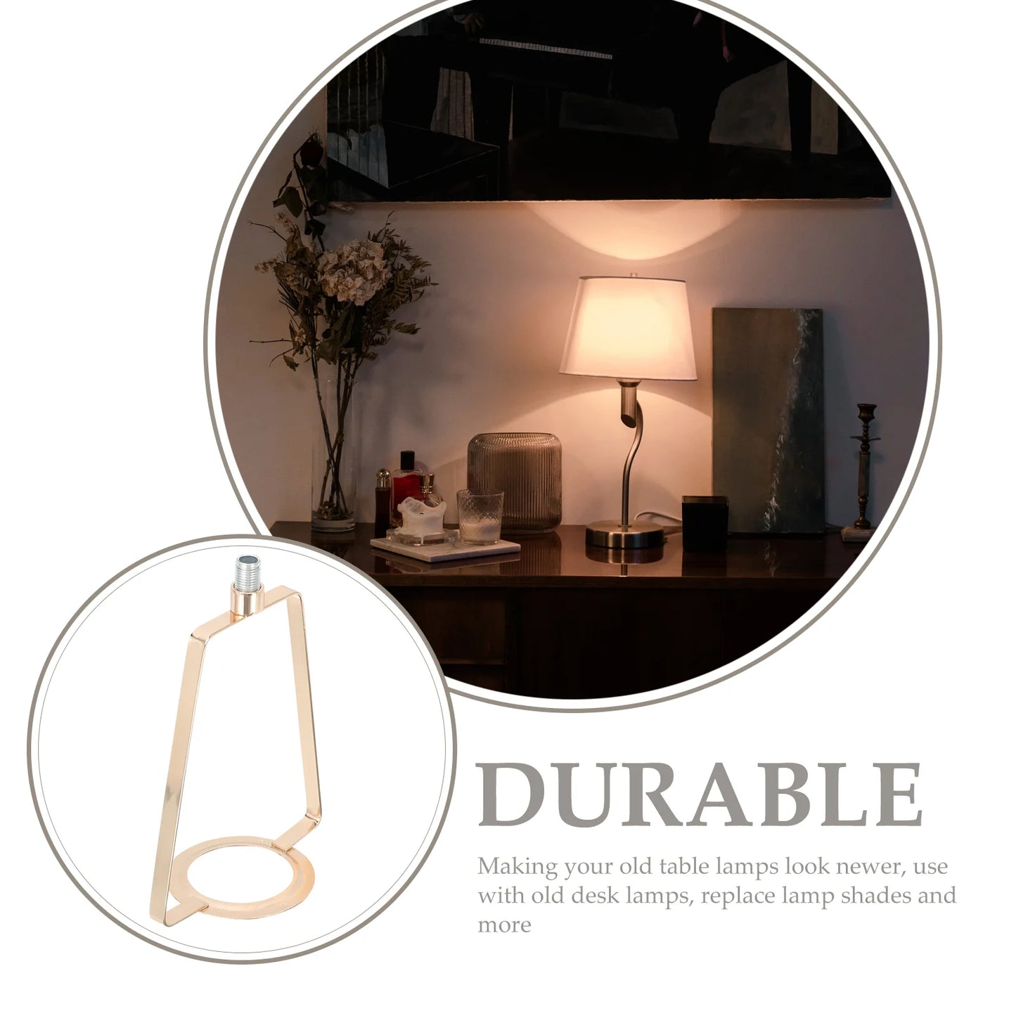 Golden Lamp Harp Lampshade Bracket Lighting Accessories Lamp Shade Frame Diy Metal Repair Kit Table Lamp Parts Harp For Lamp