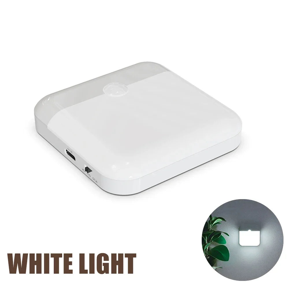 Motion Sensor LED Cabinet Light Rechargeable Magnetic Under-Counter Light for Kitchen & Stairs