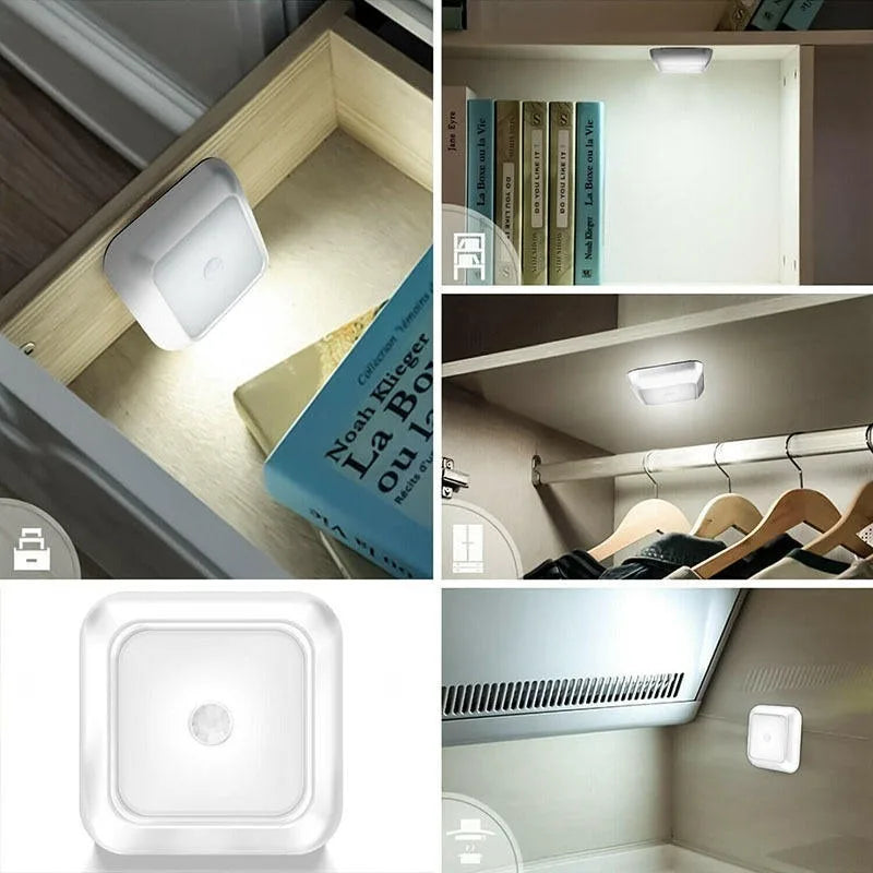Wireless Motion Sensor Cabinet Night Light LED Wall Lamp for Bedroom & Staircase