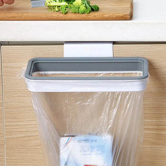 Door Back Garbage Bag Holder Cabinet Garbage Rack Door Back Trash Holder Space Saving Hanging Storage Kitchen Laundry Room Use
