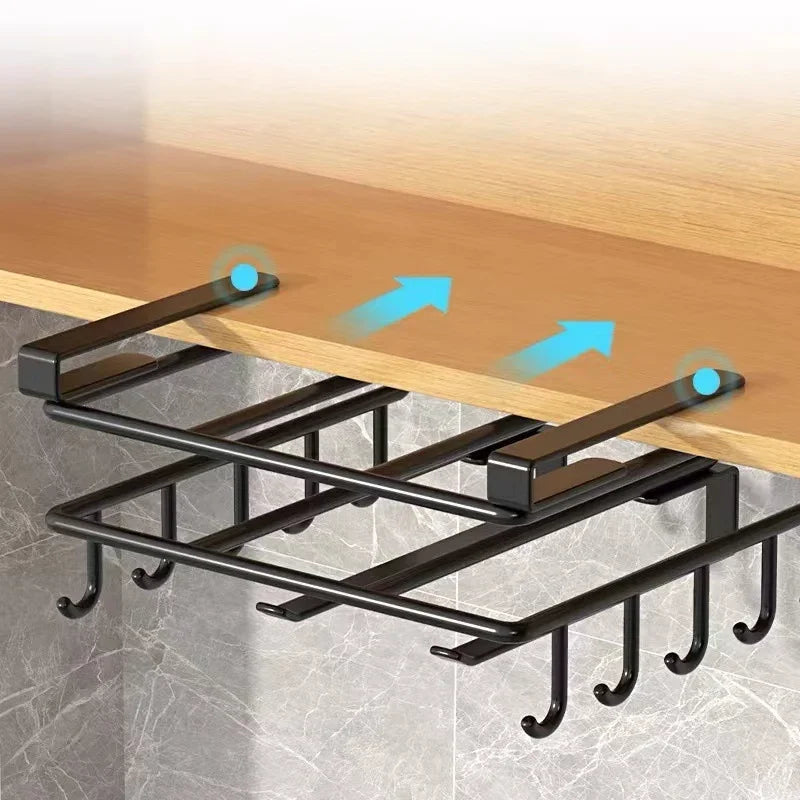 Kitchen Under Cabinet Basket Storage Shelf Cutting Board Rack Kitchen Closet Rack Under Desk Cabinet Office Bathroom Organizers