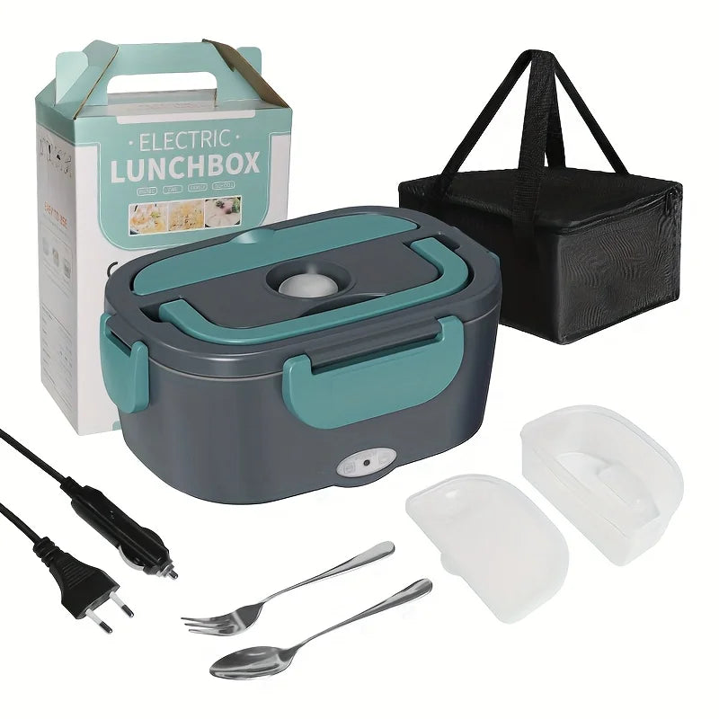 Electric Lunch Box – Portable Food Warmer with Stainless Steel Meal Tray