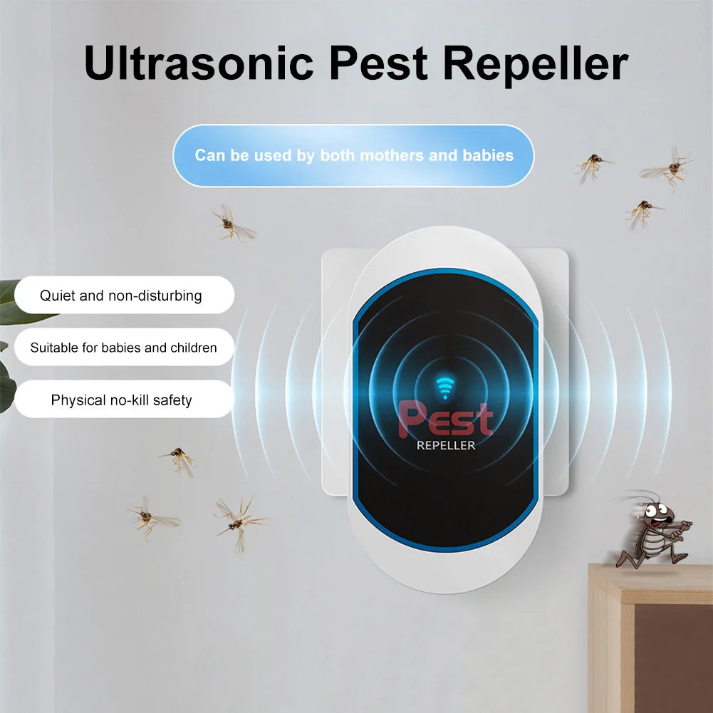 Ultrasonic Pest Repeller Electronic Pest Repeller No Noise Rat Mosquito Repellent Pest Control Device for Bat Mosquito