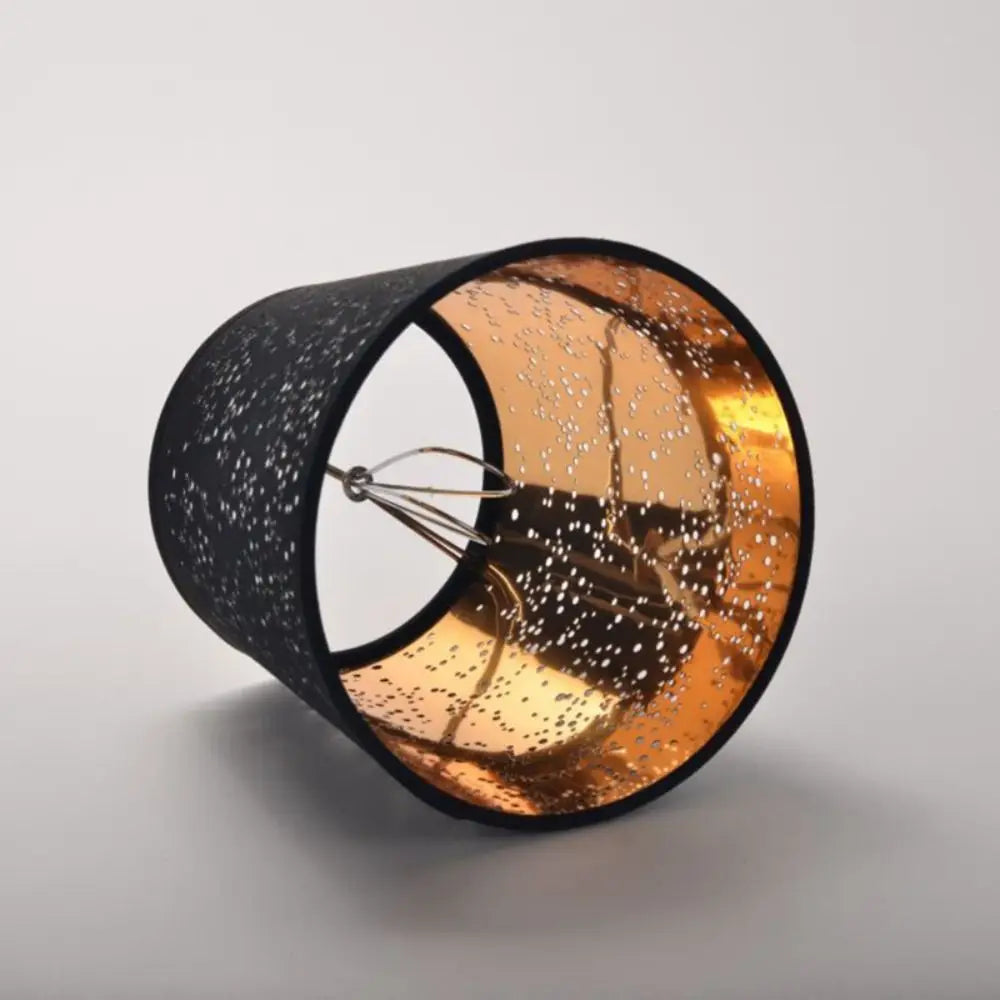 Reusable Cloth Lamp Shade Hollow-Out Ambience Protective Clip Bulb-Lampshade Light Fittings Internal Golden Lampshades Home