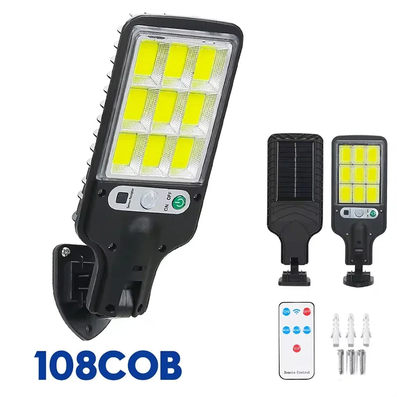 15,000LM Ultra-Bright Solar Outdoor Light – 500㎡ Coverage, Motion Sensor, IP65 Waterproof Garden & Street Wall Lamp