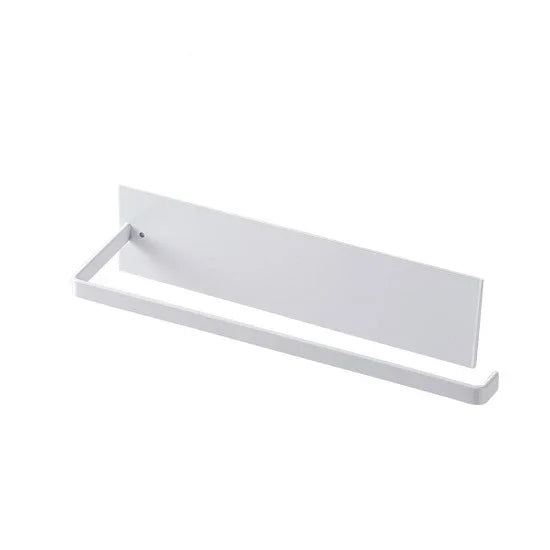 Kitchen Carbon Steel Paper Towel Holder No Punch Cabinet Paper Shelf Household Roll Paper Hanger Plastic Wrap Rag Storage Rack