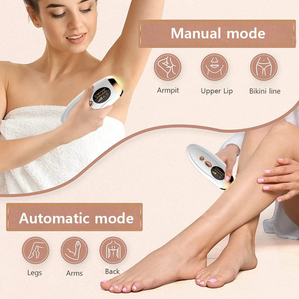 IPL Laser Hair Removal Device 990,000 Flashes Painless Permanent Epilator for Women Body & Face