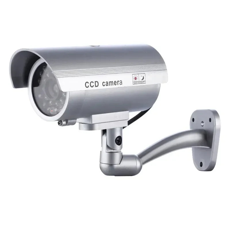 Solar-Powered Dummy Security Camera – Waterproof Outdoor Fake CCTV with Flashing LED