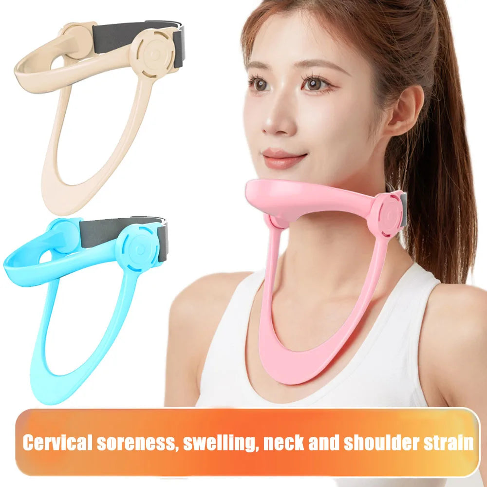 Neck Support,Adjustable Neck Brace,Neck Stretcher Exerciser Cervical,Neck Traction Device,Correction for Spine Pressure